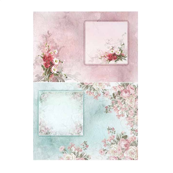 Ryžový papier A4 ITD – Kvetinové rámčeky