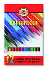Sada pastelových ceruziek v laku PROGRESSO / 12 dielna