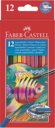 Pastelky akvarelové set 12 farebné v pap.krab.